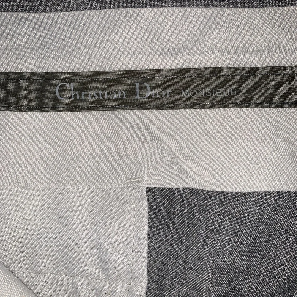 Christian Dior Monsieur Gray Business Straight Leg Dress Pants Size 38x29 Preppy